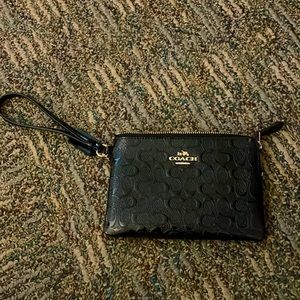 Black coach wristlet